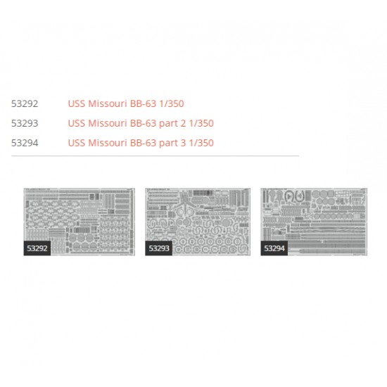 1/350 USS Missouri BB-63 Detail Parts for HobbyBoss kits