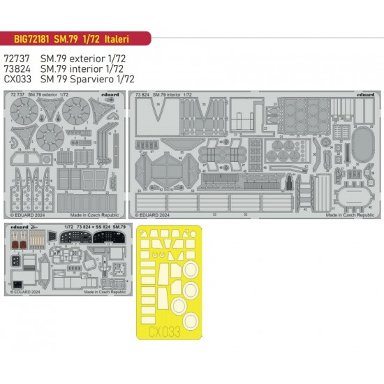 1/72 Savoia-Marchetti SM.79 Sparviero Super Detail Set for Italeri kits