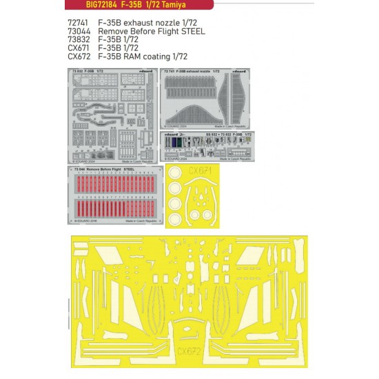 1/72 Lockheed Martin F-35B Super Detail Set for Tamiya kits