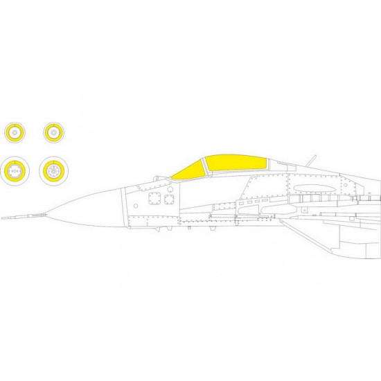 1/72 Mikoyan MiG-29 9-12 Paint Masking for Great Wall Hobby kits