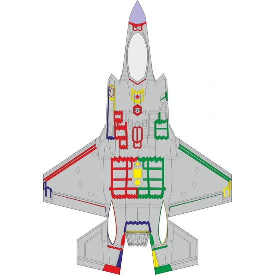 1/72 F-35A Lightning II Ram Panels Early Masks for Tamiya kits