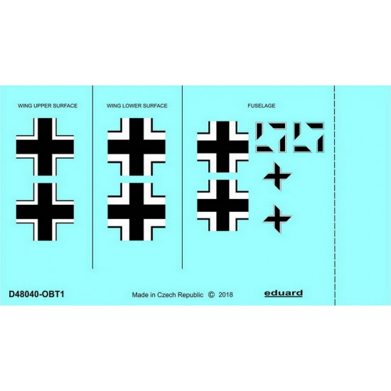 1/48 Focke-Wulf Fw 190A-2 National Insignia Decals for Eduard kits