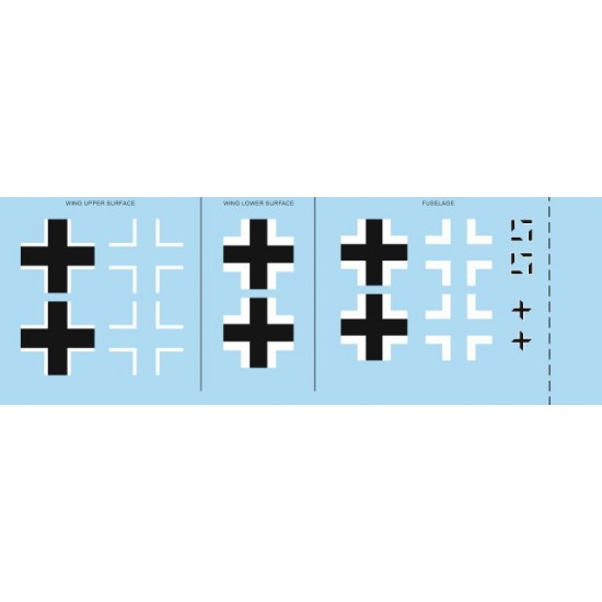 1/48 Messerschmitt Bf 109G-2 National Insignia Decals for Eduard kits