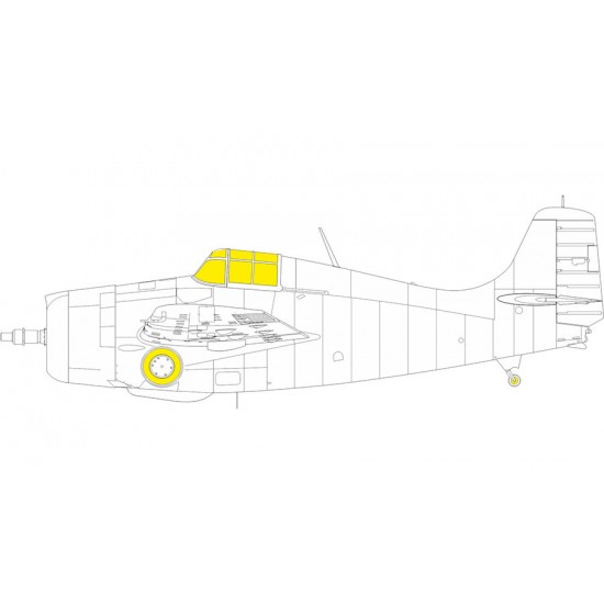 1/48 Grumman Wildcat FM-1 Mask for Tamiya kits