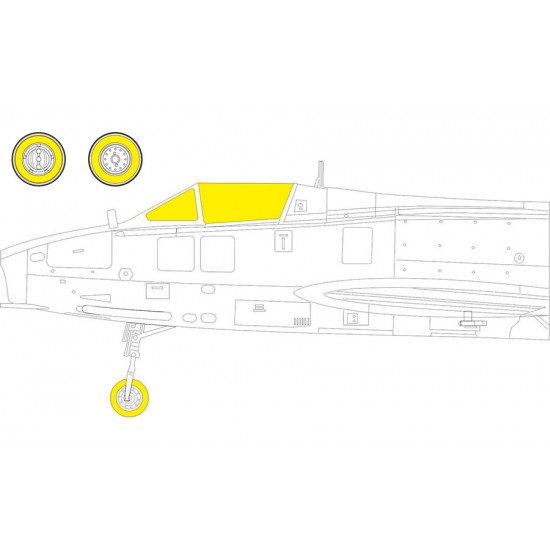 1/48 Dassault SMB-2 Super Mystere TFace Canopies Masks for Special Hobby kits