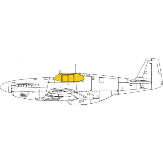 1/48 P-51B/C Mustang Framed Canopy Paint Masks for Eduard kits