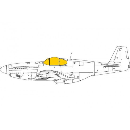 1/48 P-51B/C Mustang Malcolm Hood Canopy Paint Masks for Eduard kits