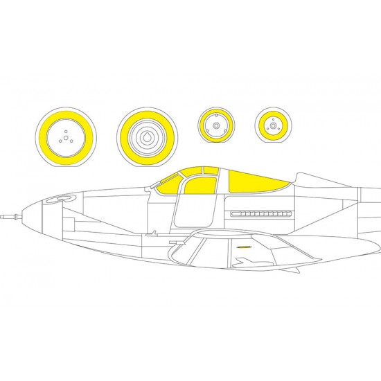 1/48 Bell P-39Q Airacobra Tface Paint Mask for Arma Hobby kits