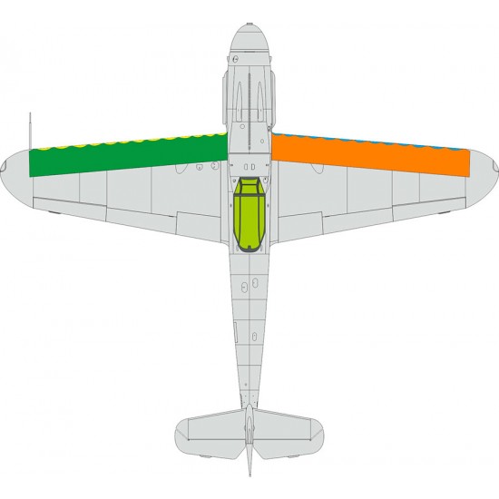 1/48 Messerschmitt Bf 109G Wings Leading Edge Wavy Lines Masking