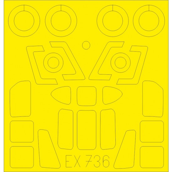 1/48 Sikorsky HH-34J Choctaw Masking Sheet for Trumpeter kits