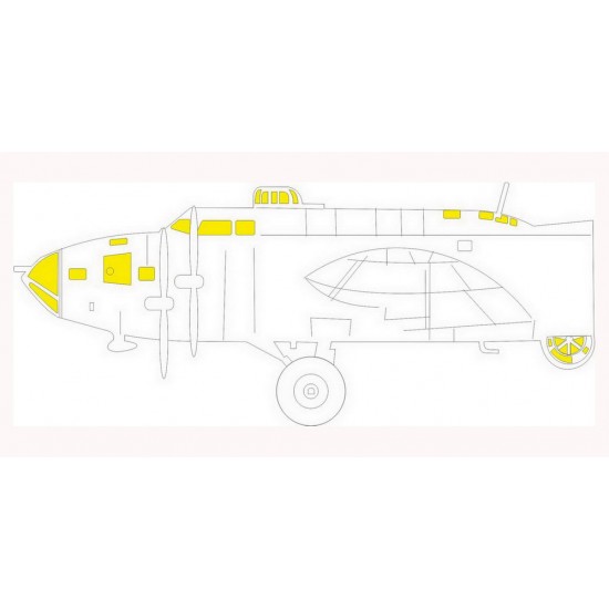 1/48 Boeing B-17F Flying Fortress Paint Masking for HK Model kits