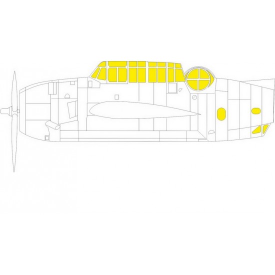 1/48 Grumman TBF-1C Avenger Paint Masking for Academy kits