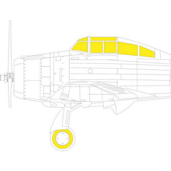 1/48 Seversky P-35 Tface Paint Masking for Dora Wings kits