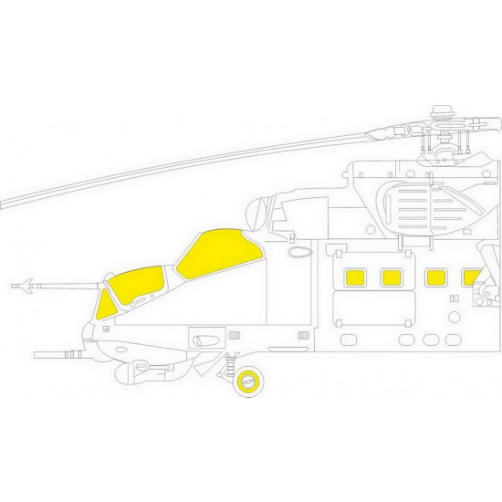 1/48 Mil Mi-24D Paint Masking for Trumpeter kits