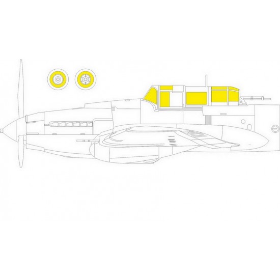 1/48 IL-2 Sturmovik mod. 1943 Paint Masking for Zvezda kits