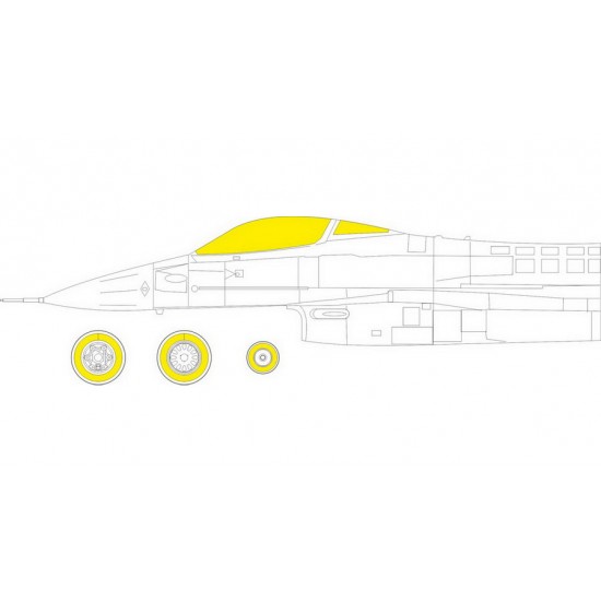 1/48 F-16A MLU Fighting Falcon TFace Masking for Kinetic kits