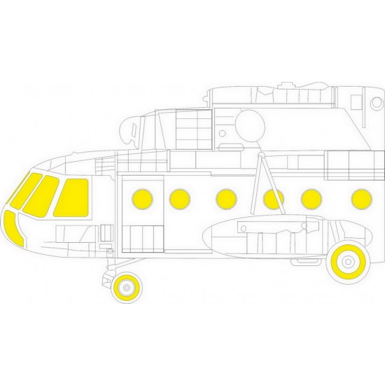 1/48 Mil Mi-8MT Masking for Zvezda kits