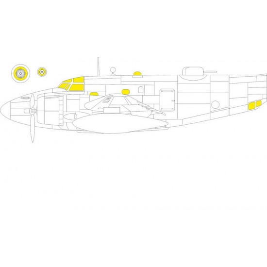 1/48 Lockheed PV-1 Ventura Paint Masking for Academy kits