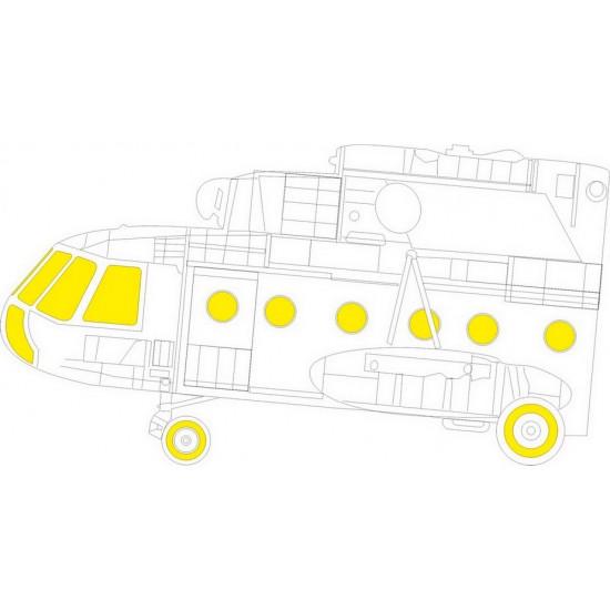 1/48 Mil Mi-8MT TFace Paint Masking for Trumpeter kits