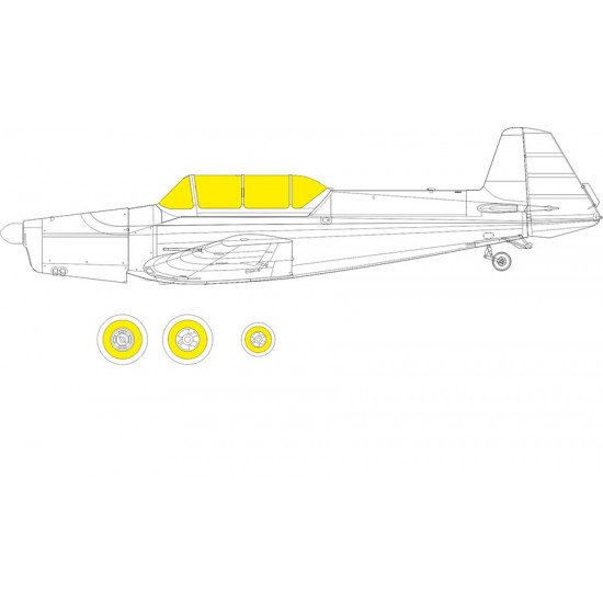 1/48 Zlin Z-526 Trener Master Masks for Eduard kits