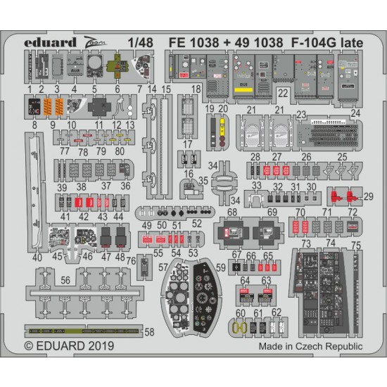 1/48 Lockheed F-104G Starfighter Late Detail set for Kinetic kits