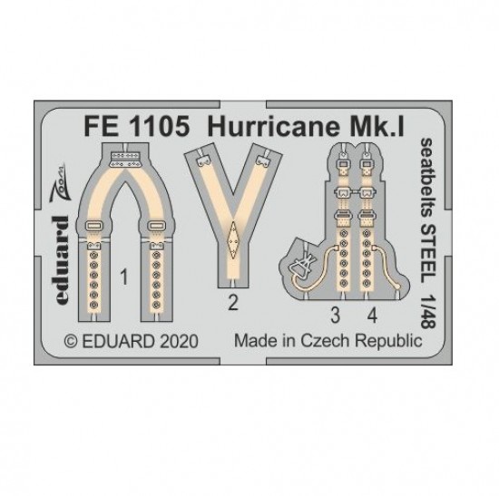 1/48 Hawker Hurricane Mk.I Seatbelts for Airfix kits