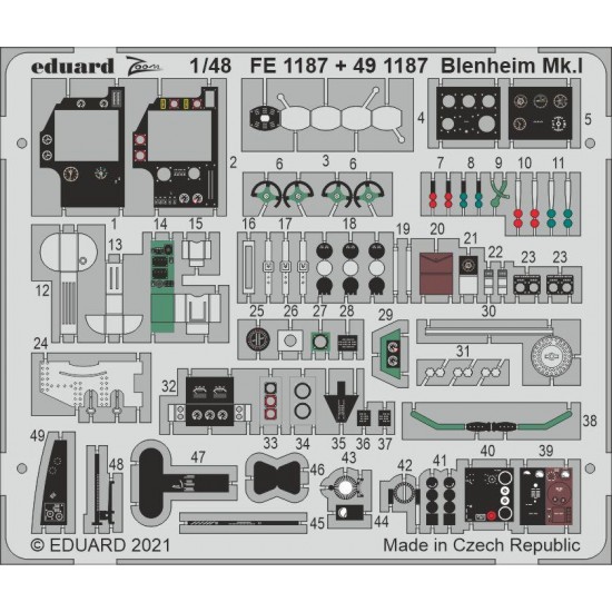 1/48 Bristol Blenheim Mk.I Detail set for Airfix kits