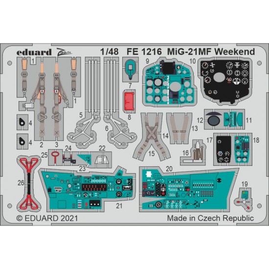 1/48 Mikoyan-Gurevich MiG-21MF Weekend Detail Set for Eduard kits