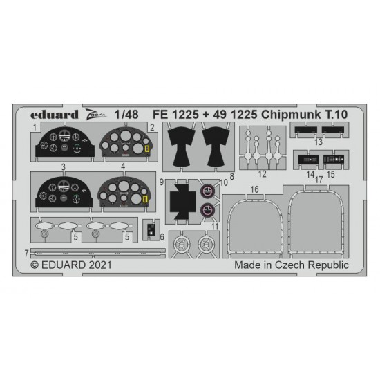 1/48 de Havilland Chipmunk T.10 Detail Set for Airfix kits