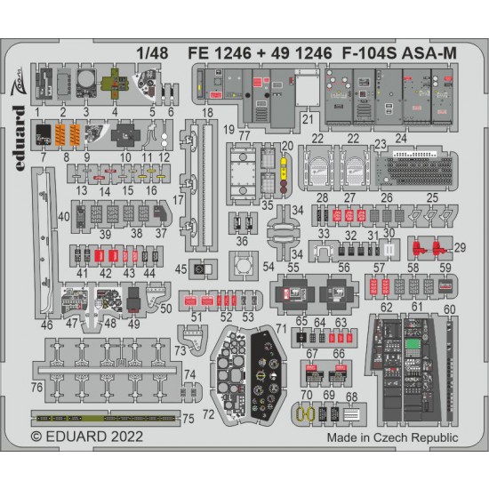 1/48 Aeritalia F-104S Starfighter ASA-M Detail set for Kinetic kits