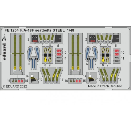 1/48 Boeing F/A-18F Seatbelts Detail set for Meng kits