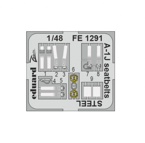 1/48 Douglas A-1J Skyraider Seatbelts for Tamiya kits