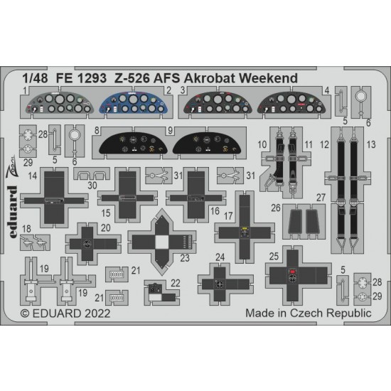 1/48 Zlin Z-526 AFS Akrobat Weekend Detail set for Eduard kits