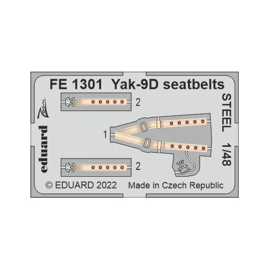 1/48 Yakovlev Yak-9D Seatbelts for Zvezda kits