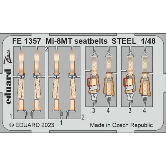 1/48 Mil Mi-8MT Seatbelts for Trumpeter kits