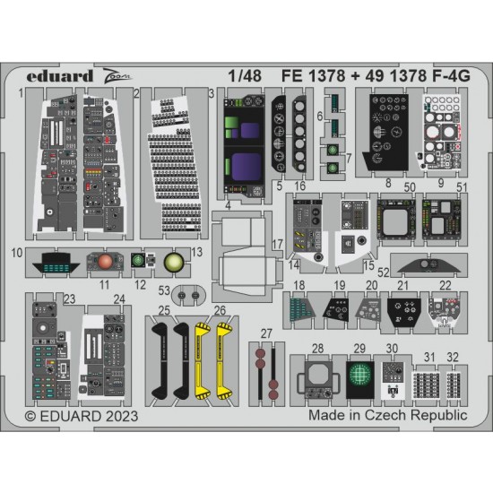 1/48 McDonnell Douglas F-4G Phantom II Detail Set for Meng kits