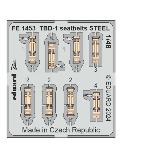 1/48 Douglas TBD-1 Devastator Seatbelts for HobbyBoss kits