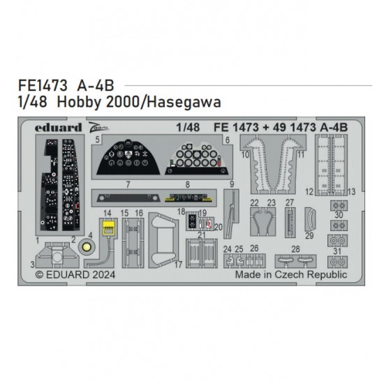 1/48 Douglas A-4B Skyhawk Detail Set for Hobby 2000 / Hasegawa kits