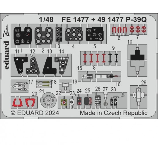 1/48 Bell P-39Q Airacobra Detail set for Arma Hobby kits