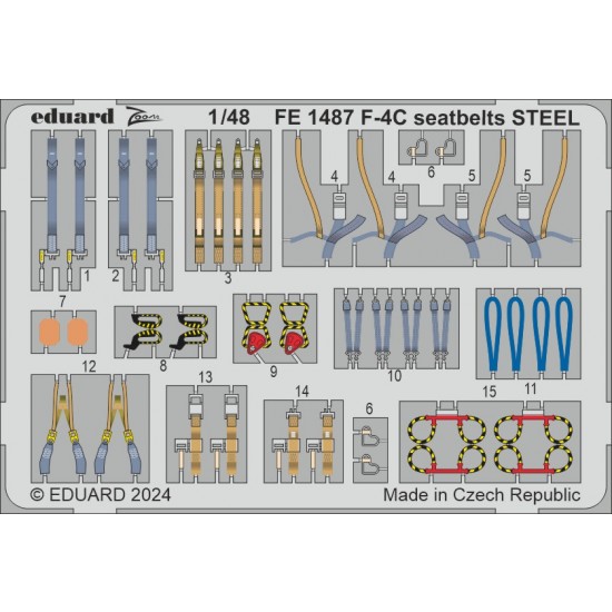 1/48 McDonnell Douglas F-4C Phantom II Seatbelts for Hobby 2000/Academy kits