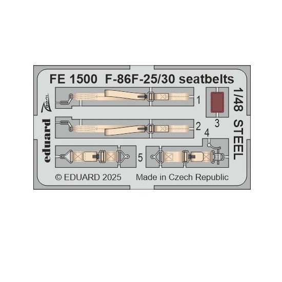 1/48 F-86F-25/30 Dogfighter Seatbelts Detail set for Airfix kits