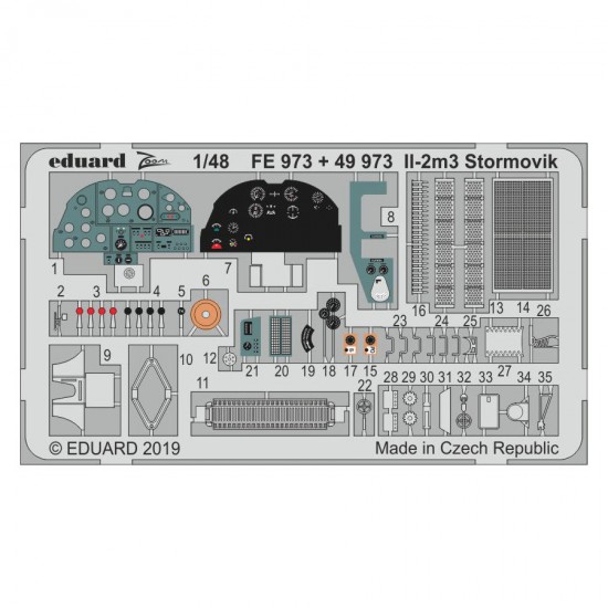 1/48 Ilyushin Il-2m3 Stormovik Detail set for Accurate Miniatures