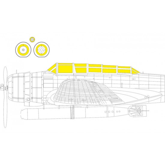 1/35 Nakajima B5N2 Canopy Masking for Border Model kits