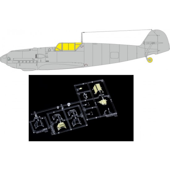 1/32 Messerschmitt Bf 109F-2 Canopies Mask for Hobby 2000/Hasegawa kits