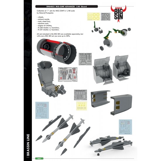 1/48 Mikoyan-Gurevich MiG-23MF Advanced Big Detail Set for Eduard/Trumpeter kits