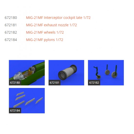 1/72 MiG-21MF Interceptor Super Detail Set for Eduard kits