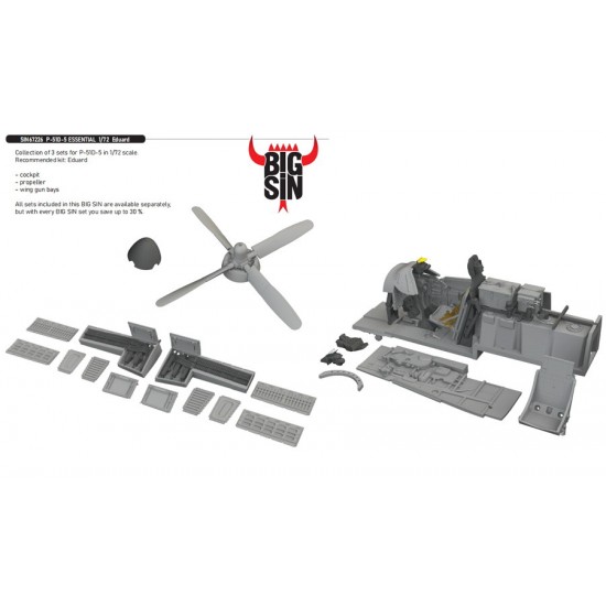 1/72 P-51D-5 Mustang Super Detail set for Eduard kits