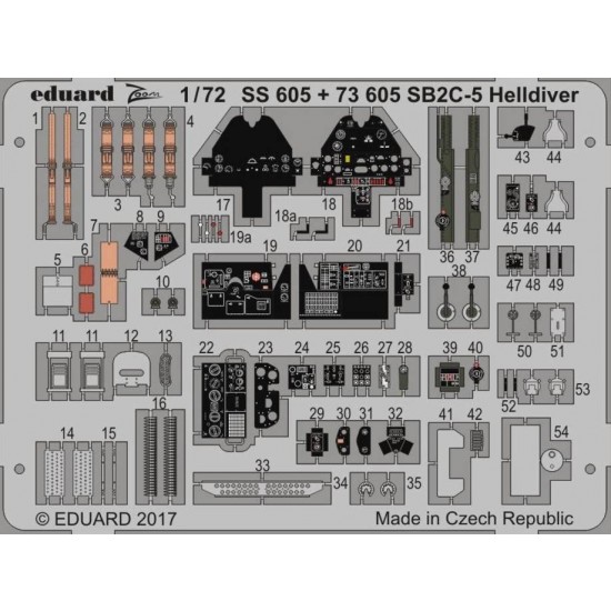 1/72 Curtiss SB2C-5 Helldiver Interior Detail Set for Special Hobby kit