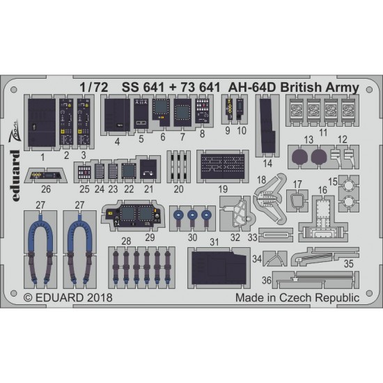 1/72 British Boeing AH-64D Apache Detail-up set for Academy kits