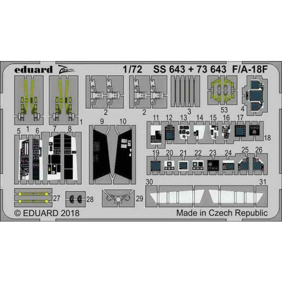 1/72 Boeing F/A-18F Super Hornet Detail Set for Academy kits